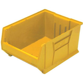Plastic Hulk Stacking Bin, 30"L x 18-1/4"W x 12"H, Yellow