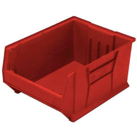 Plastic Hulk Stacking Bin, 30"L x 16-1/2"W x 15"H, Red