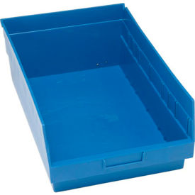 Plastic Nesting Storage Shelf Bin Blue 11-1/8"W x 17-7/8"L x 6"H