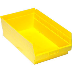 Plastic Nesting Storage Shelf Bin 11-1/8"W x 17-7/8"L x 6"H Yellow
