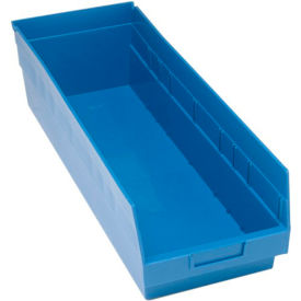 Plastic Nesting Storage Shelf Bin 8-3/8"W x 23-5/8"L x 6"H Blue