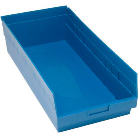 Plastic Nesting Storage Shelf Bin 11-1/8"W x 23-5/8"L x 6"H Blue