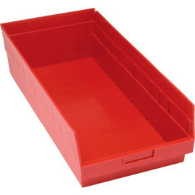 Plastic Nesting Storage Shelf Bin 11-1/8"W x 23-5/8"L x 6"H Red