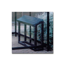 Perch Seat for No Butts Smoking Shelters 40"W x 12"D x 32"H - Black