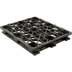 Double Deck Pallet, Plastic, 4-Way Entry, 48" x 40", 17600 Lb Static Capacity