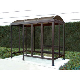 Smoking Shelter Barrel Roof Four Sided With Left Front Opening 10' X 5'