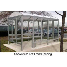 Smoking Shelter Barrel Roof Four Sided With Left Front Opening 15' X 7'6"