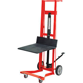 Foot Pedal Platform Lift Truck Four Wheel Style 750 Lb. Cap.
