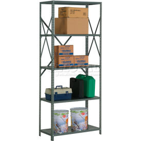 5 Shelf, Open Steel Shelving, 48"W x 18"D x 85"H, Starter, 20 GA, Gray