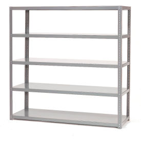 5 Shelf, Extra Heavy Duty Steel Shelving, 36"W x 18"D x 96"H, Starter, Gray