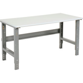 48x30 Adjustable Height Workbench C-Channel Leg - ESD Safety Edge Gray