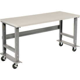 48x30 Mobile Adjustable Height C-Channel Leg Workbench - ESD Safety Edge