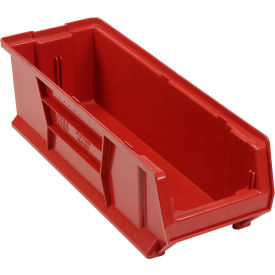 Plastic Hulk Stacking Bin, 24"L x 8-1/4"W x 7"H, Red