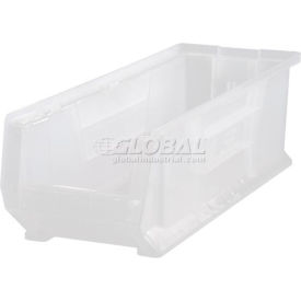 Plastic Hulk Stacking Bin, 24"L x 8-1/4"W x 9"H, Clear