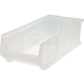 Plastic Hulk Stacking Bin, 24"L x 11"W x 7"H, Clear