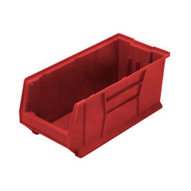 Plastic Hulk Stacking Bin, 24"L x 11"W x 10"H, Red