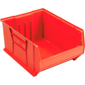 Plastic Hulk Stacking Bin, 24"L x 16-1/2"W x 11"H, Red