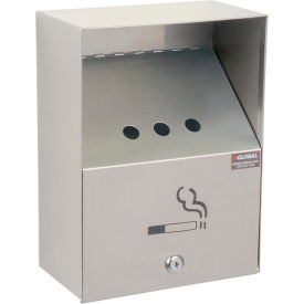 Stainless Steel Wall Mount Outdoor Ashtray, 1 Gallon