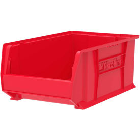 Plastic Super-Size Stacking Bin, 20"L x 12-3/8"W x 8"H, Red