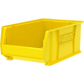 Plastic Super-Size Stacking Bin, 20"L x 12-3/8"W x 8"H, Yellow