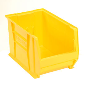 Plastic Super-Size Stacking Bin, 20"L x 12-3/8"W x 12"H, Yellow