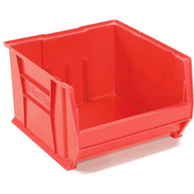 Plastic Super-Size Stacking Bin, 20"L x 18-3/8"W x 12"H, Red