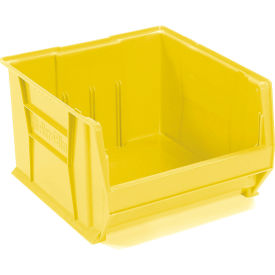 Plastic Super-Size Stacking Bin, 20"L x 18-3/8"W x 12"H, Yellow