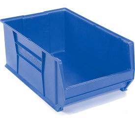 Plastic Super-Size Stacking Bin, 29-1/4"L x 18-3/8"W x 12"H, Blue