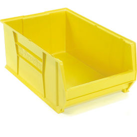 Plastic Super-Size Stacking Bin, 29-1/4"L x 18-3/8"W x 12"H, Yellow
