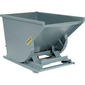 Heavy Duty Self Dumping Forklift Hopper, 1 Cu. Yd., 7000 Lbs, Gray