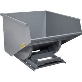 Medium Duty Self Dumping Forklift Hopper, 2 Cu. Yd., 4000 Lbs Cap, Gray