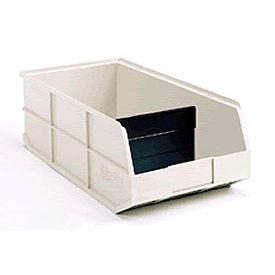 1800 Series 30358 - Stackable Shelf Bin 11"W x 20-1/2"L x 7"H Beige With One Divider