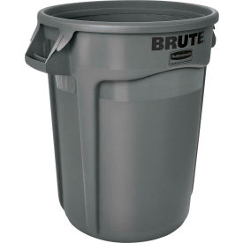 2632 Trash Container with Venting Channels, 32 Gallon - Gray