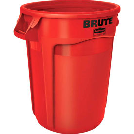 2643-60 Trash Container w/Venting Channels, 44 Gallon - Red