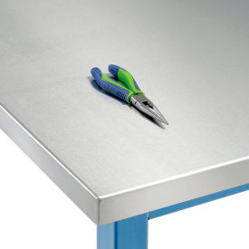 Workbench Top, Stainless Steel Square Edge, 72"Wx30"Dx1-1/2" Thick