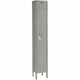 1-Tier 1 Door Premium Locker, 12"W x 15"D x 78"H, Dark Gray, Assembled