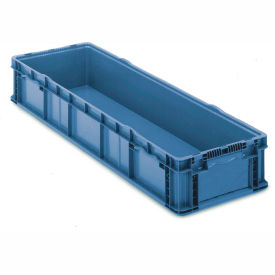 Stakpak Plastic Long Stacking Container, 48"L x 15"W x 7-1/2"H, Blue
