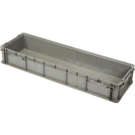 Stakpak Plastic Long Stacking Container, 48"L x 15"W x 7-1/2"H, Gray