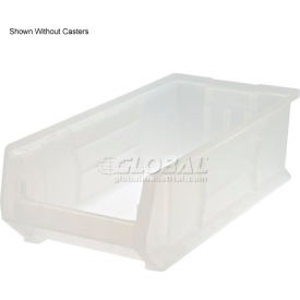 Plastic Mobile Hulk Stacking Bin, 23-7/8"L x 18-1/4"W x 12"H, Clear