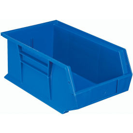 Plastic Hang & Stack Bin, 13-5/8"L x 8-1/2"W x 6"H, Blue