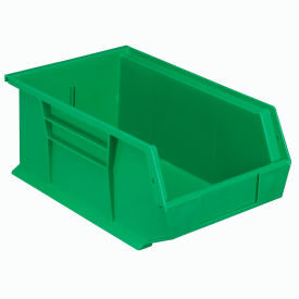 Plastic Hang & Stack Bin, 13-5/8"L x 8-1/2"W x 6"H, Green