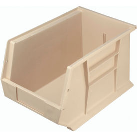 Plastic Hang & Stack Bin, 13-5/8"L x 8-1/4"W x 8"H, Ivory