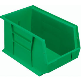 Plastic Hang & Stack Bin, 13-5/8"L x 8-1/4"W x 8"H, Green