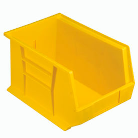 Plastic Hang & Stack Bin, 13-5/8"L x 8-1/4"W x 8"H, Yellow