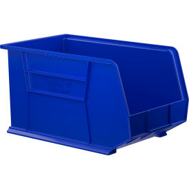 Plastic Hang & Stack Bin, 18"L x 11"W x 10"H, Blue