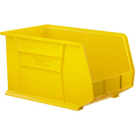 Plastic Hang & Stack Bin, 18"L x 11"W x 10"H, Yellow