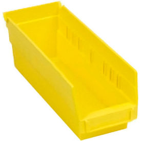 Plastic Nesting Storage Shelf Bin 4-1/8"W x 11-5/8"L x 6"H Yellow