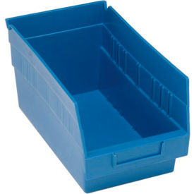 Plastic Nesting Storage Shelf Bin 6-5/8"W x 11-5/8"L x 6"H Blue