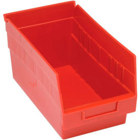 Plastic Nesting Storage Shelf Bin 6-5/8"W x 11-5/8"L x 6"H Red