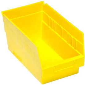 Plastic Nesting Storage Shelf Bin 6-5/8"W x 11-5/8"L x 6"H Yellow